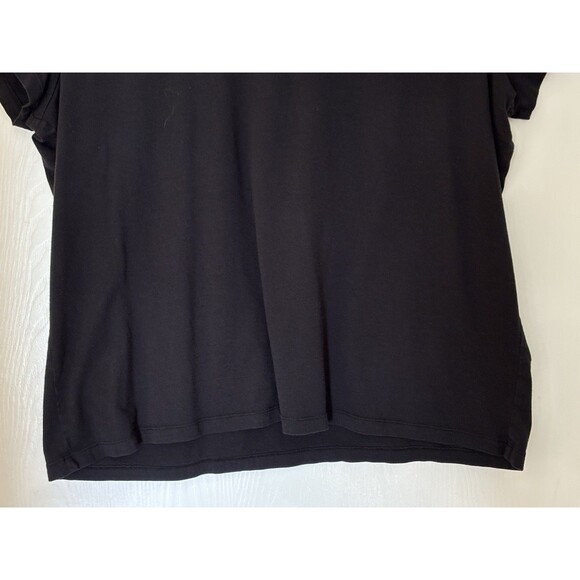 Hue Women’s Black V-Neck Short Sleeve T-Shirt  2XL Soft Stretch Sleepwear - Picture 7 of 9